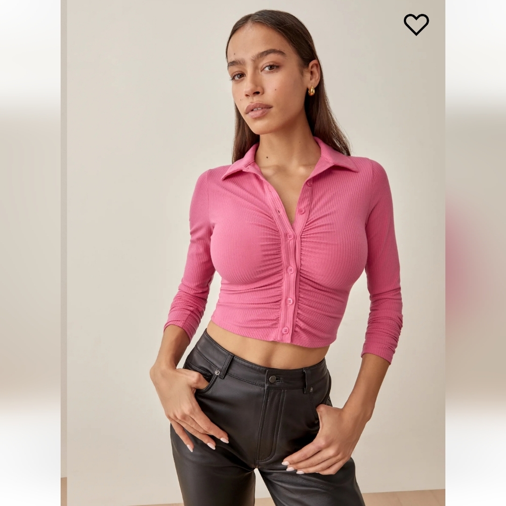 Reformation Elin knit top in Snapdragon NWT